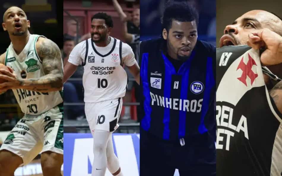 Montagem dos times brasileiros participantes da Liga Sul-Americana de Basquete 2025