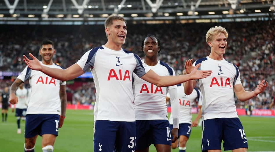 O Tottenham venceu o West Ham por 3 a 0, pela Premier League (Foto: Ian Kington / AFP)