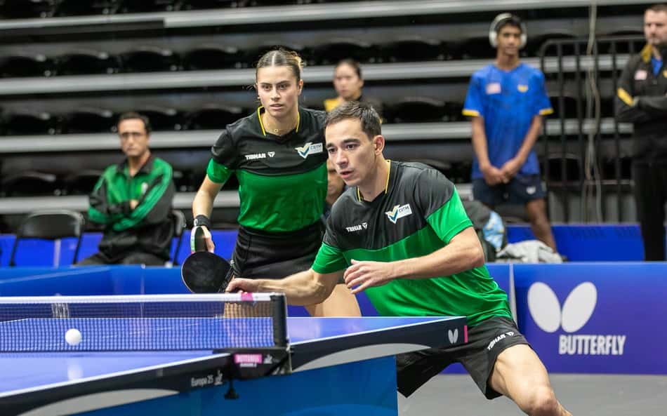 Hugo Calderano e Bruna Takahashi vencem o Pan-Americano de tênis de mesa 2025 (Foto: Divulgação)