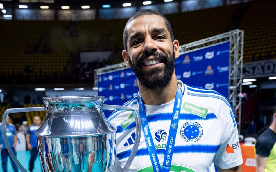 Wallace na final do Mineiro de Vôlei 2025 (Foto: Agência i7/Sada Cruzeiro)