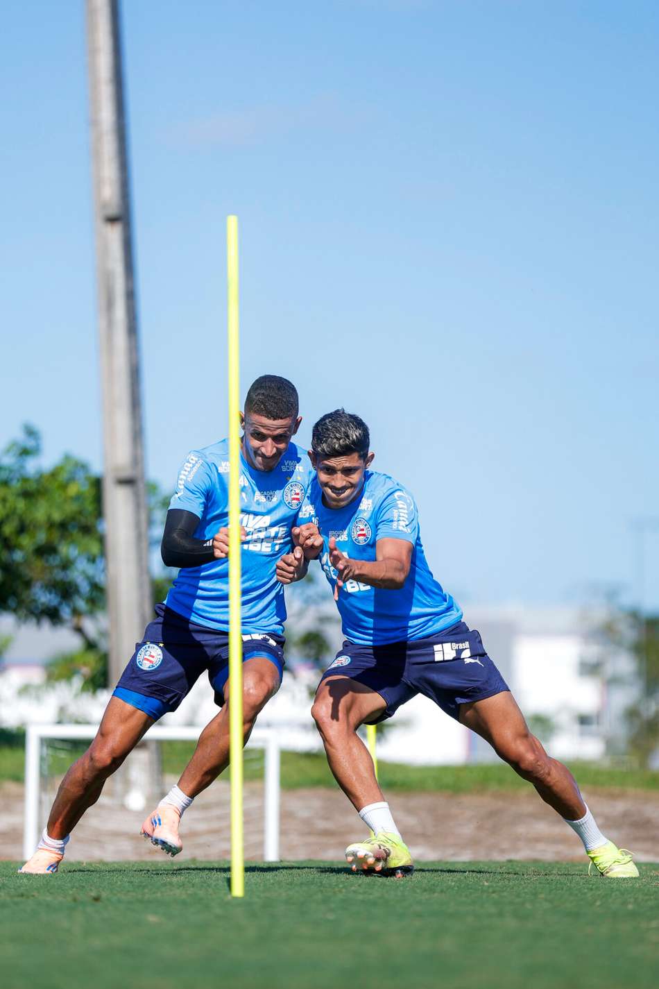 Erick Pulga e Luciano Juba fazem transição física (Foto: Rafael Rodrigues / EC Bahia)