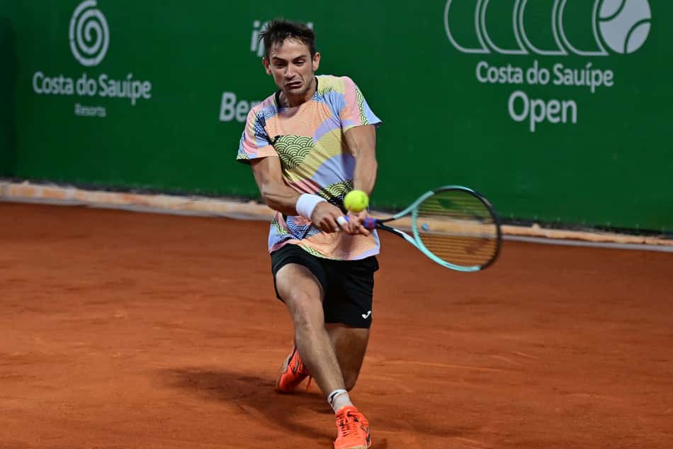O argentino Mariano Navone parou nas quartas de finais do Costa do Sauípe Open (João Pires/Fotojump)
