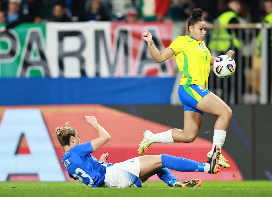 Dudinha em Brasil x Itália. (Foto: Lívia Villas Boas/ CBF)