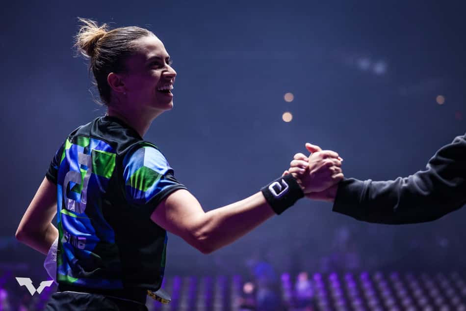 Bruna Takashi vence Eunhye Lee na primeira rodada do WTT Champions de Montpellier (Foto: Divulgação / WTT)