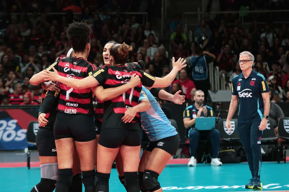 Flamengo vence Praia Clube no Maracanãzinho, pela Superliga (Foto: Mariana Sá/ Flamengo)