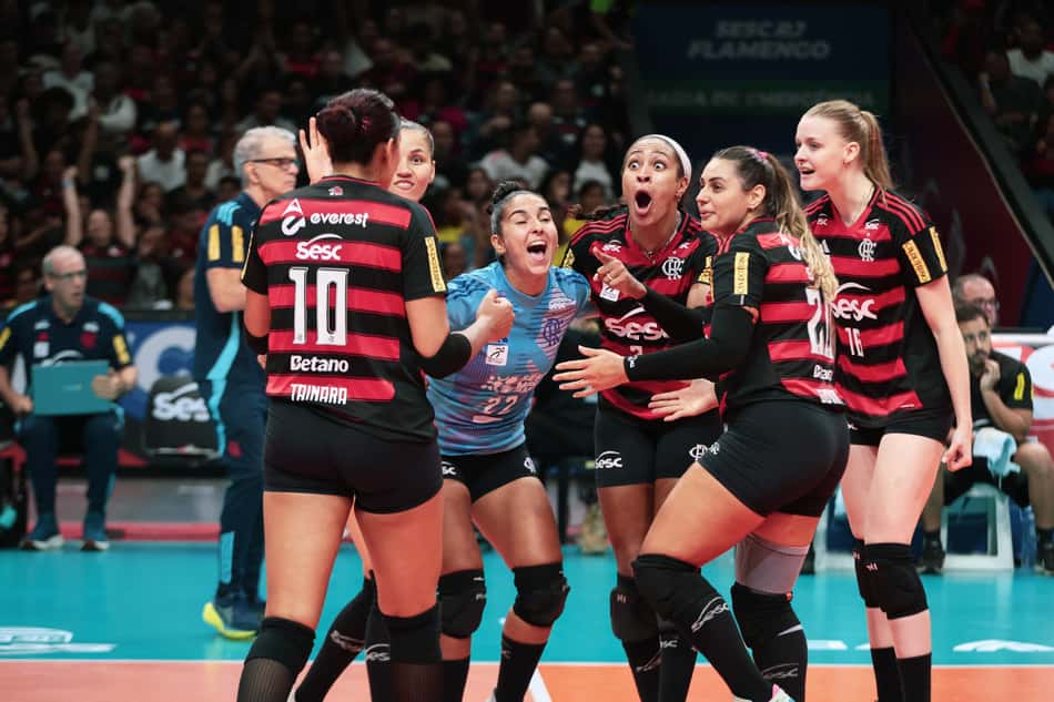 Flamengo vence Praia Clube no Maracanãzinho, pela Superliga (Foto: Mariana Sá/ Flamengo)