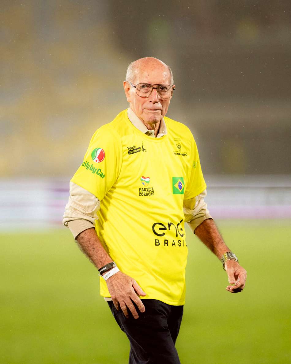 Gerson Canhotinha de Ouro na partida beneficente entre Brasil e Itália (Foto: Birth Filmes)