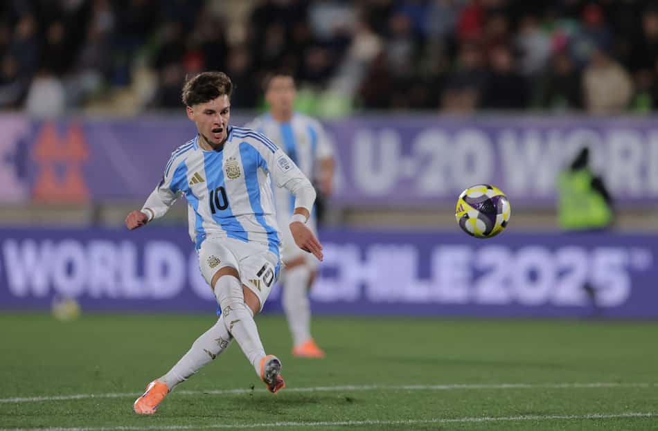 A Argentina enfrenta a Colômbia na semifinal do Mundial Sub-20 (Foto: Javier Torres / AFP)
