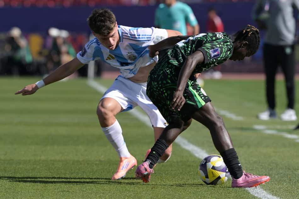 Montoro, do Botafogo, em ação pela Argentina na Copa do Mundo Sub-20 (Foto: Rodrigo Arangua/AFP)
