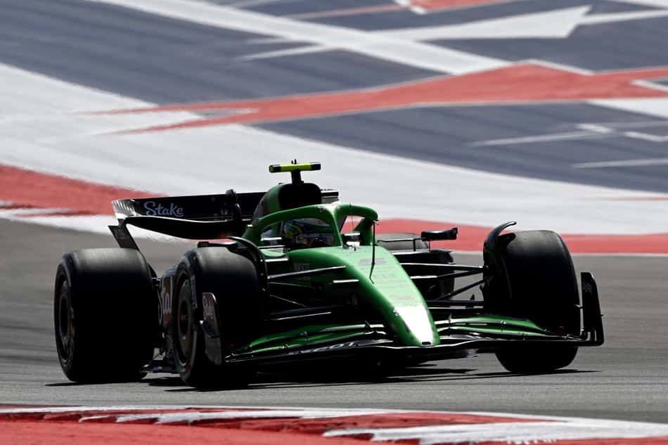 AUSTIN, TEXAS - OCTOBER 17: Gabriel Bortoleto of Brazil driving the (5) Kick Sauber C45 Ferrari on track during practice ahead of the F1 Grand Prix of United States at Circuit of The Americas on October 17, 2025 in Austin, Texas. Rudy Carezzevoli/Getty Images/AFP (Photo by Rudy Carezzevoli / GETTY IMAGES NORTH AMERICA / Getty Images via AFP)