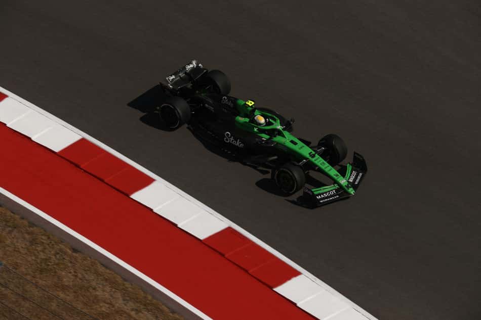 AUSTIN, TEXAS - OCTOBER 17: Gabriel Bortoleto of Brazil driving the (5) Kick Sauber C45 Ferrari on track during practice ahead of the F1 Grand Prix of United States at Circuit of The Americas on October 17, 2025 in Austin, Texas. Jared C. Tilton/Getty Images/AFP (Photo by Jared C. Tilton / GETTY IMAGES NORTH AMERICA / Getty Images via AFP)