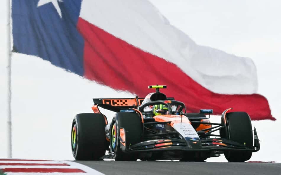 F1: Norris é mais rápido no treino livre do GP dos EUA; Bortoleto é 12º
