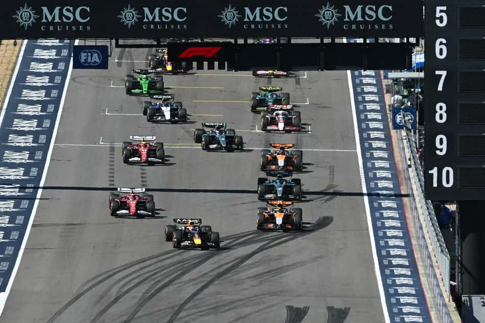 Largada do GP dos EUA de Fórmula 1 (Foto: Ronaldo Schemidt / AFP)