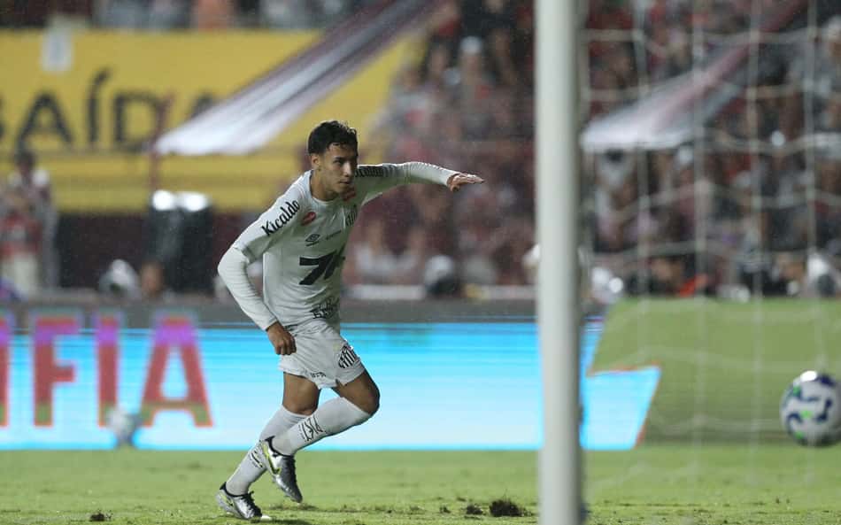 Gabriel Bontempo marcou dois gols com a camisa com a camisa do Santos no elenco profissional. (Foto: Marlon Costa/AGIF)
