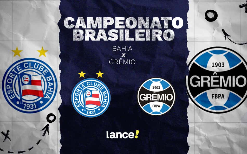 Bahia e Grêmio se enfrentam neste domingo (Foto: arte / Lance!)
