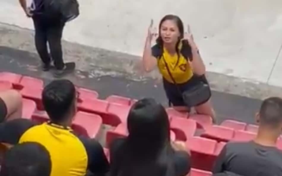 Mulher flagra traição e vai embora com a amante durante jogo do Sport; confira