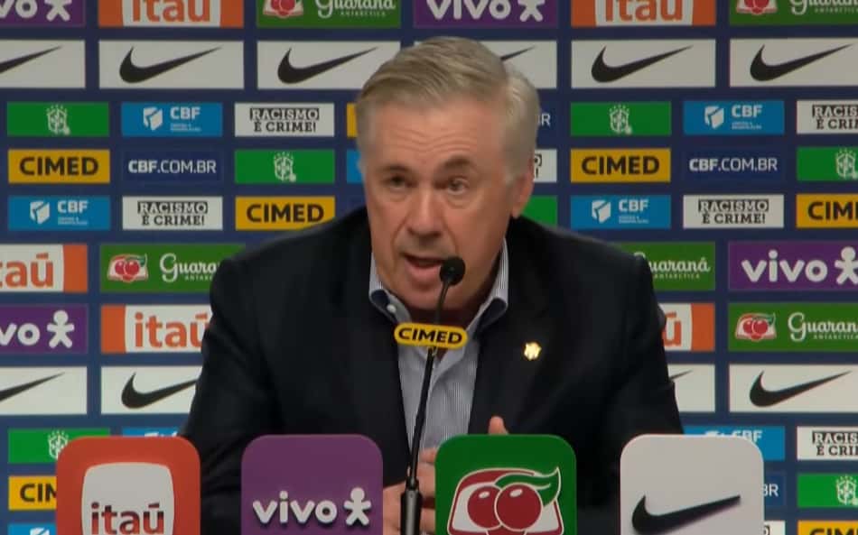 Carlo Ancelotti na convocação da Seleção Brasileira