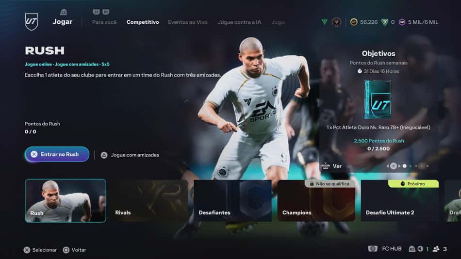 O Ultimate Team tem diversas opções de partidas no EA Sports FC 26 (Foto: reprodução/Electronic Arts)