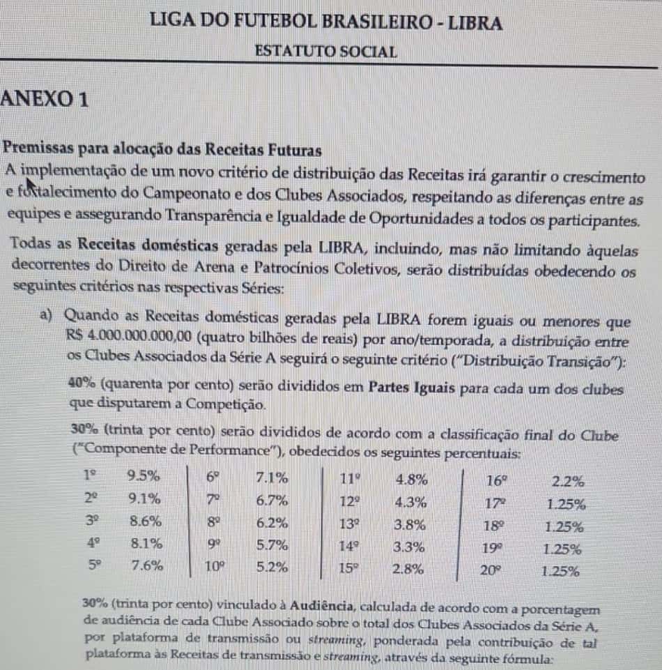 Trecho do estatuto da Libra (Foto: Reprodução)