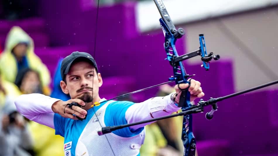 Marcus D'Almeida na Copa do Mundo de Tiro com Arco (Foto: World Archery)