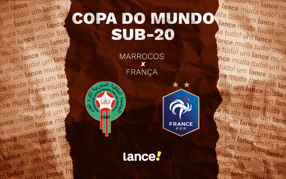 Marrocos x França pela Copa do Mundo sub-20 (Arte: Lance!)