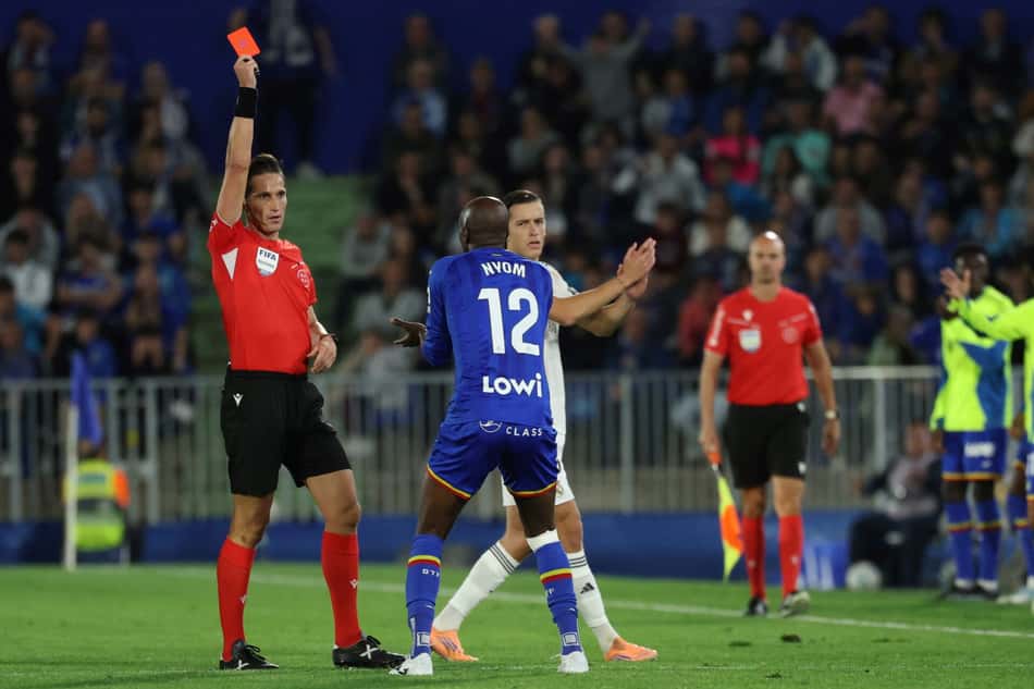 Nyom foi expulso após cometer falta em Vini Jr durante Getafe e Real Madrid