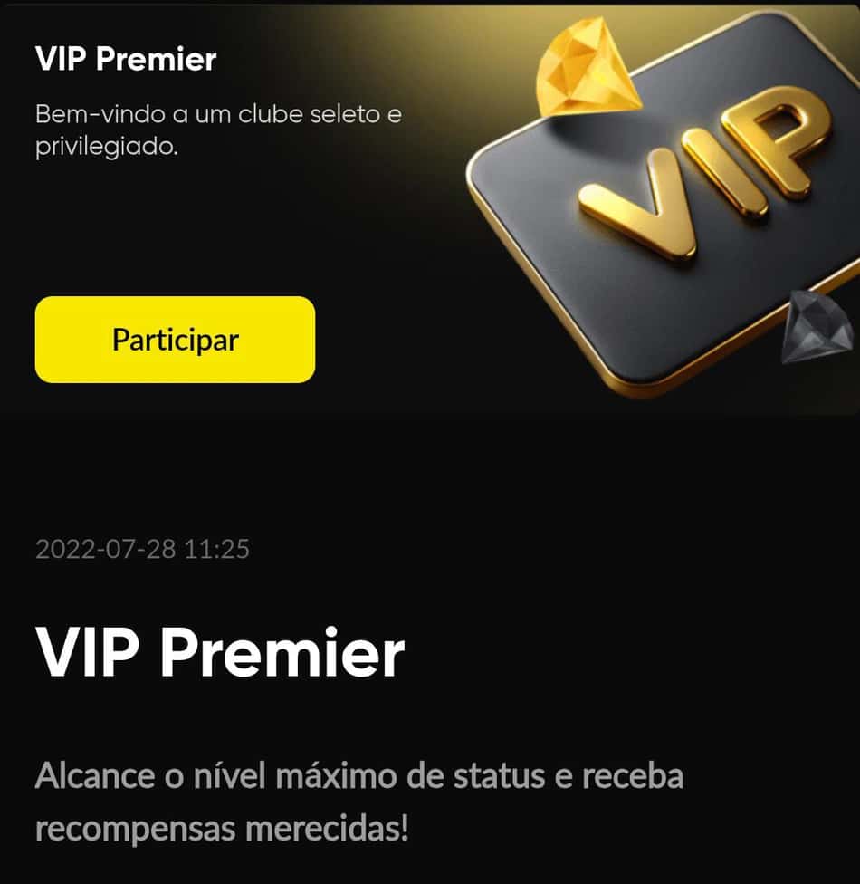 Captura de tela do programa VIP Premier da casa de apostas BetBoom.