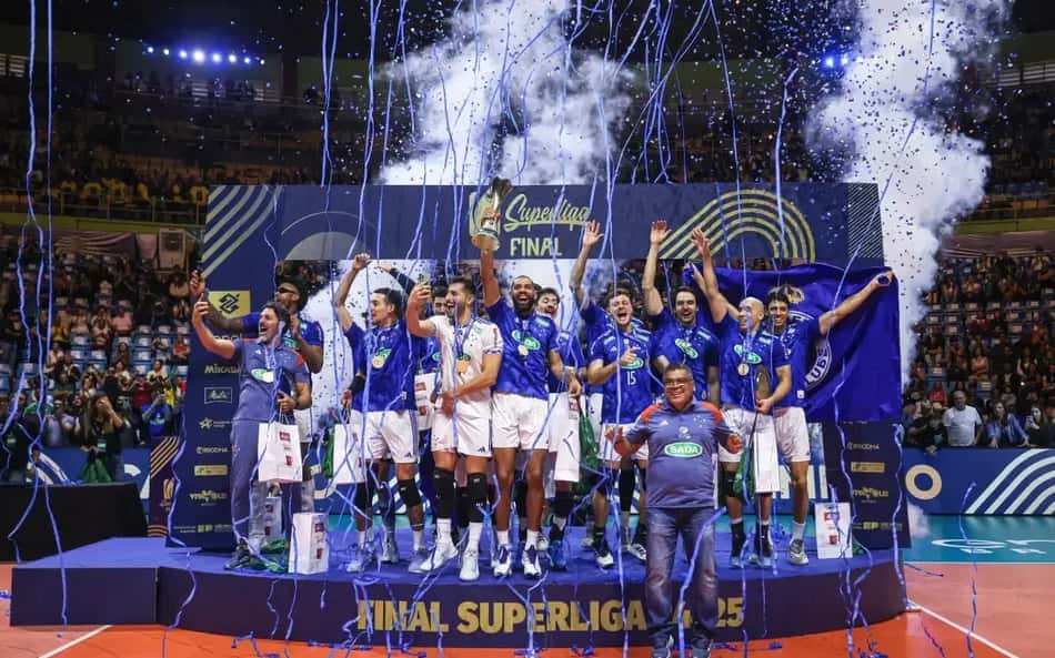 Sada Cruzeiro foi o grande campeão da última edição da Superliga Masculina (Foto: Divulgação/ CBV)