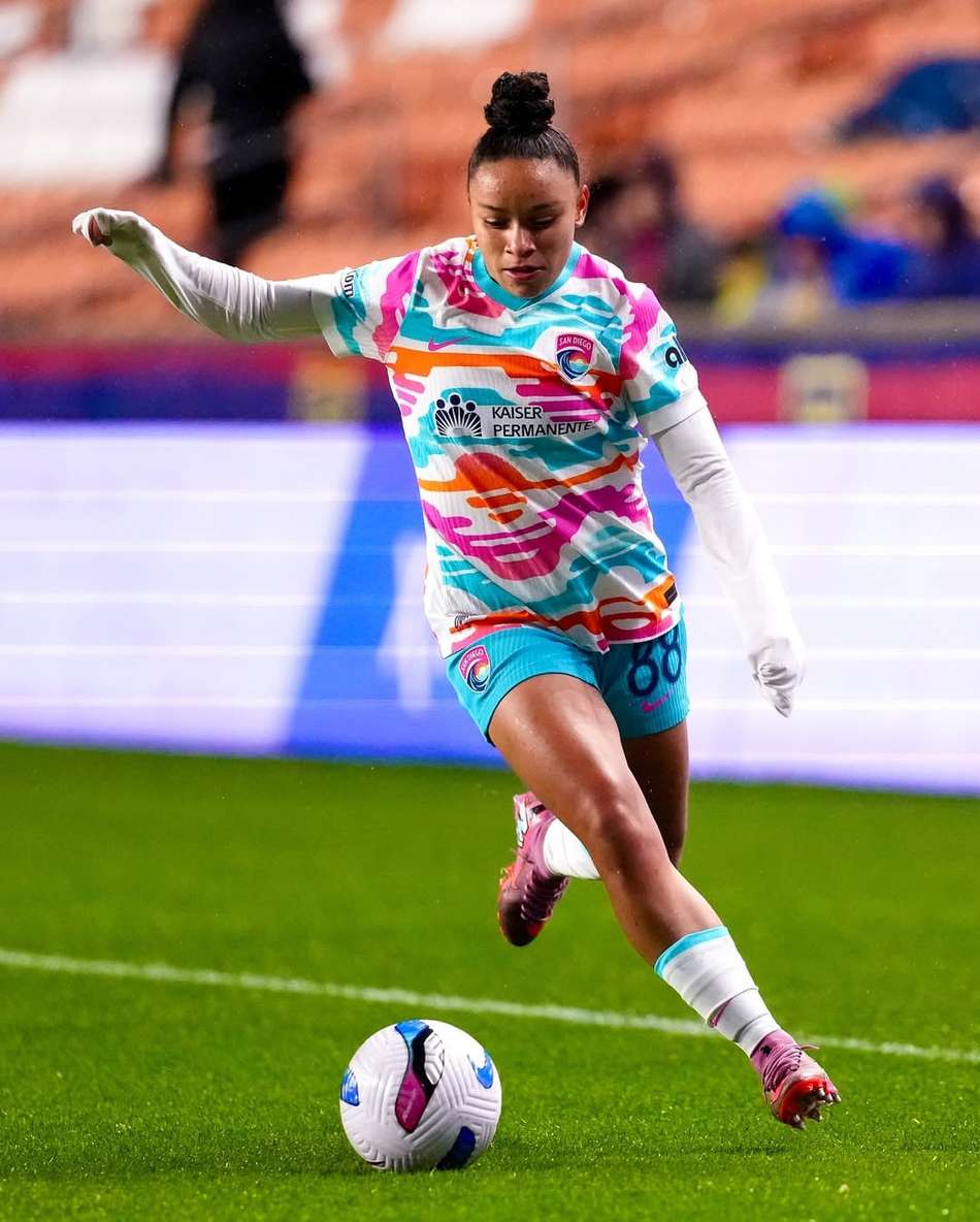 Dudinha no San Diego Wave, da NWSL. (Foto: San Diego Wave/Divulgação)