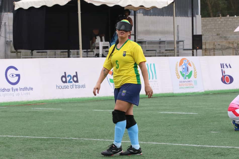 Seleção feminina de futebol de cegas cai pra Argentina na Copa do Mundo 2025 (Foto: Renan Cacioli/ CBDV)
