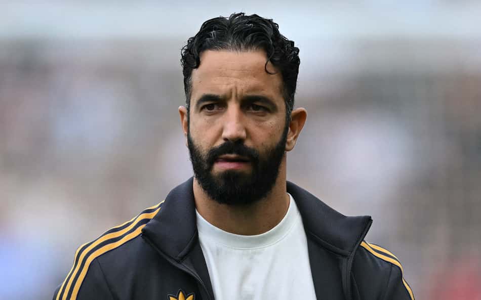 Técnico do Manchester United, Rúben Amorim em jogo contra o Fulham, pela Premier League