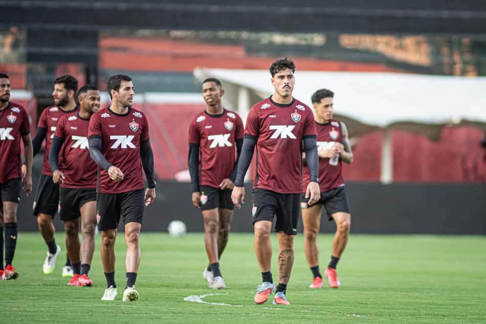 Jogadores do Vitória fazem último treino antes do Ba-Vi (Foto: Victor Ferreira / EC Vitória)