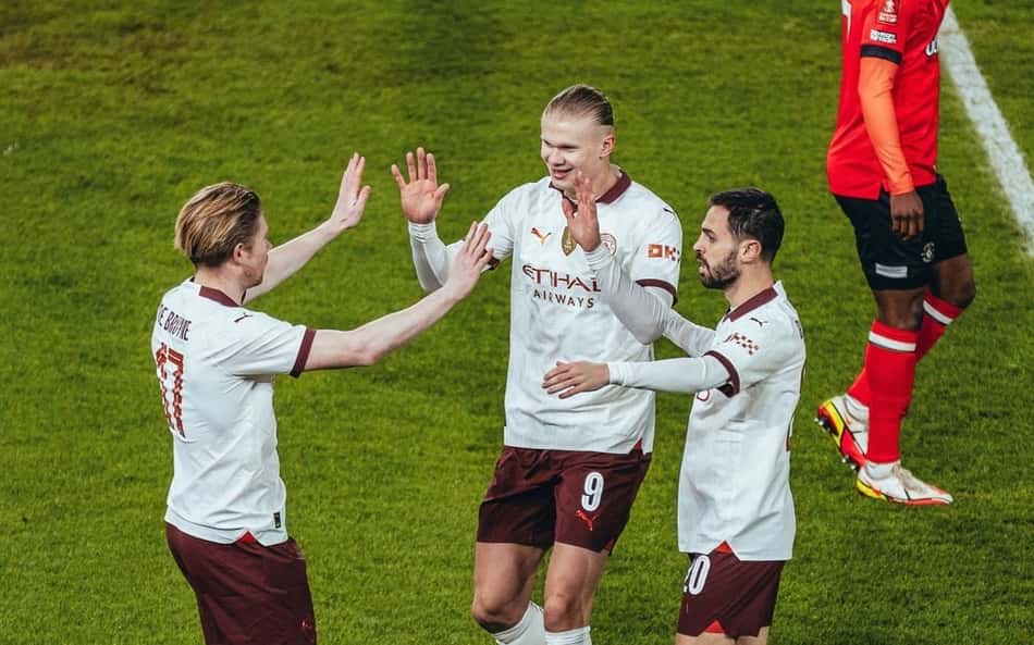 Haaland, Bernardo Silva e De Bruyne - Manchester City