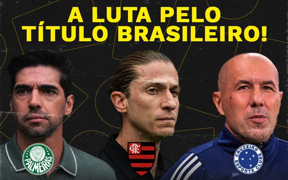 Palmeiras, Flamengo e Cruzeiro lutam pelo título do Brasileirão (Foto: Arte/LANCE!)