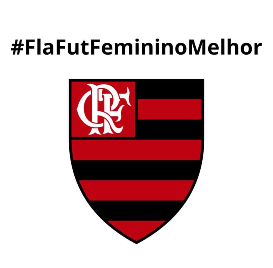 Campanha #FlaFutFemininoMelhor apoia futebol feminino do Flamengo.