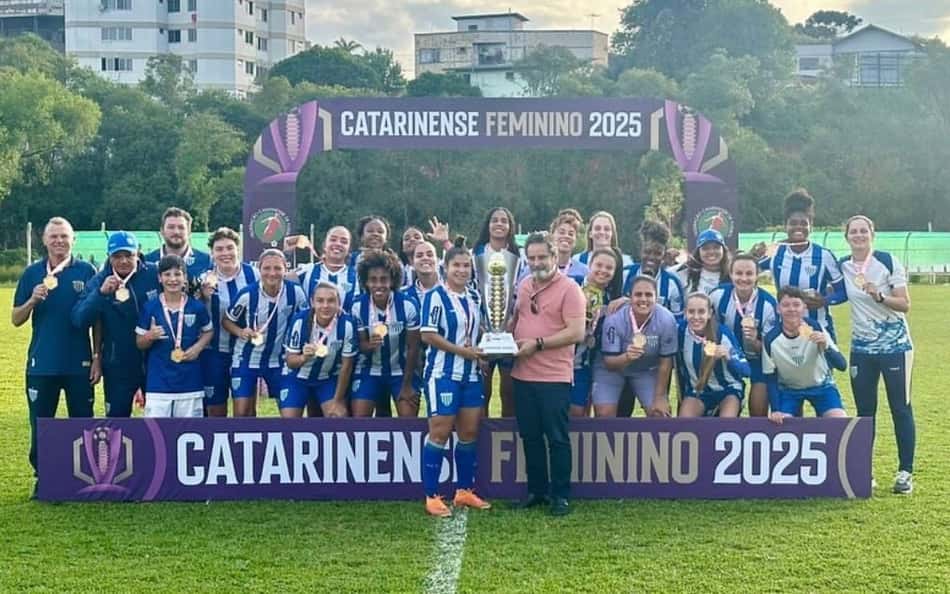 Avaí foi campeão catarinense feminino de 2025. (Foto: Avaí/Divulgação)