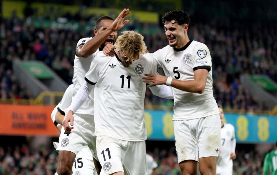 Com gol de Woltemade, a Alemanha venceu a Irlanda do Norte por 1 a 0, pelas Eliminatórias Europeias da Copa do Mundo de 2026 (Foto: Paul Faith / AFP)