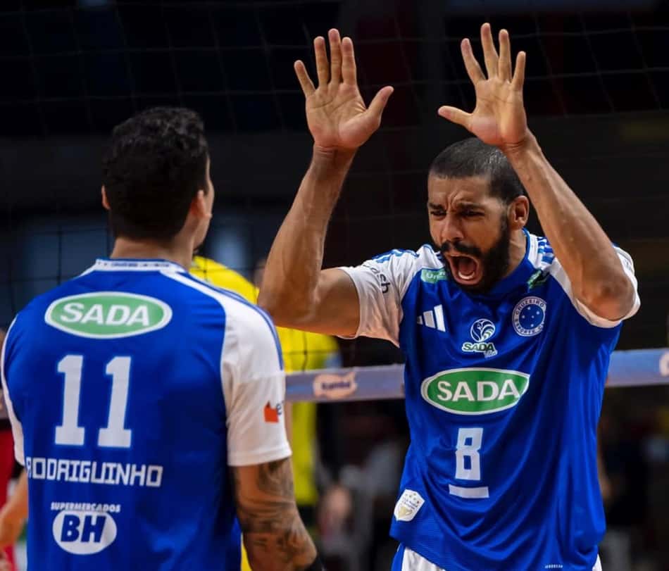 Cruzeiro x Praia Clube na semifinal do Mineiro de vôlei (Foto: Instagram/ Sada Cruzeiro)