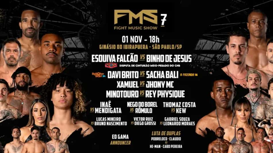 Card oficial do Fight Music Show 7 (Foto: Divulgação/FMS)
