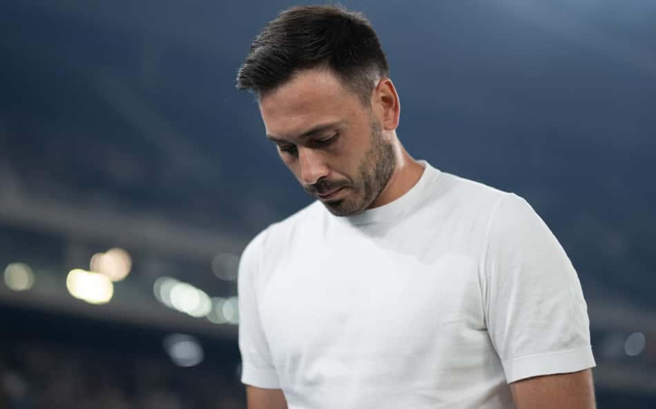 Davide Ancelotti, treinador do Botafogo, em jogo contra o Flamengo, pelo Brasileirão