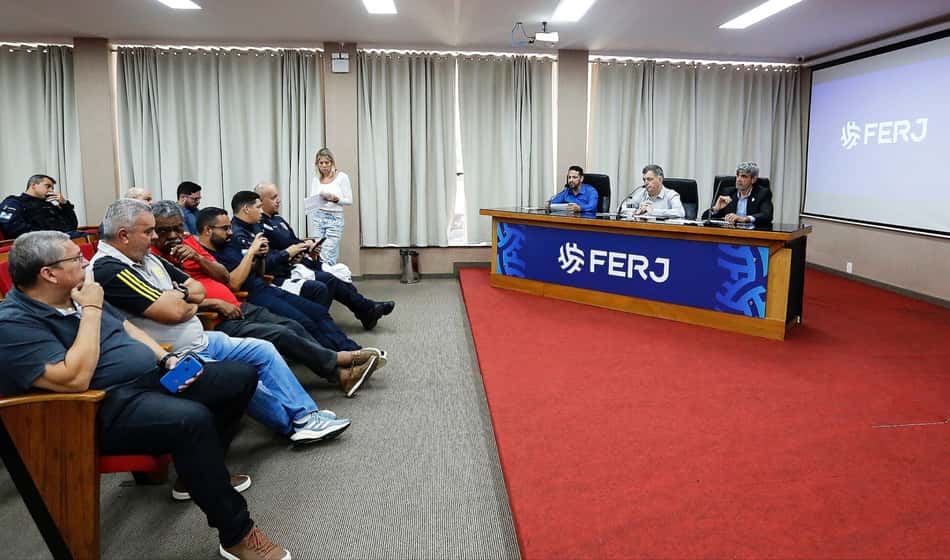 Reunião na Ferj sobre segurança para Flamengo x Palmeiras (Foto: Divulgação)