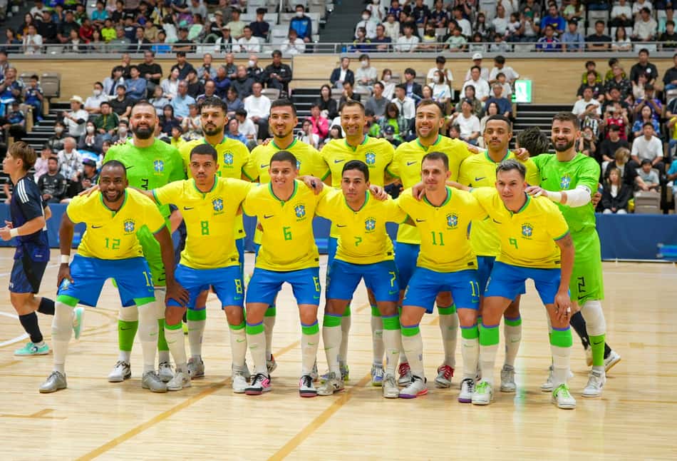 Brasil atropela o Japão por 4 a 0 no primeiro amistoso da Data Fifa no futsal. (Foto: Jo Marconne/CBF)