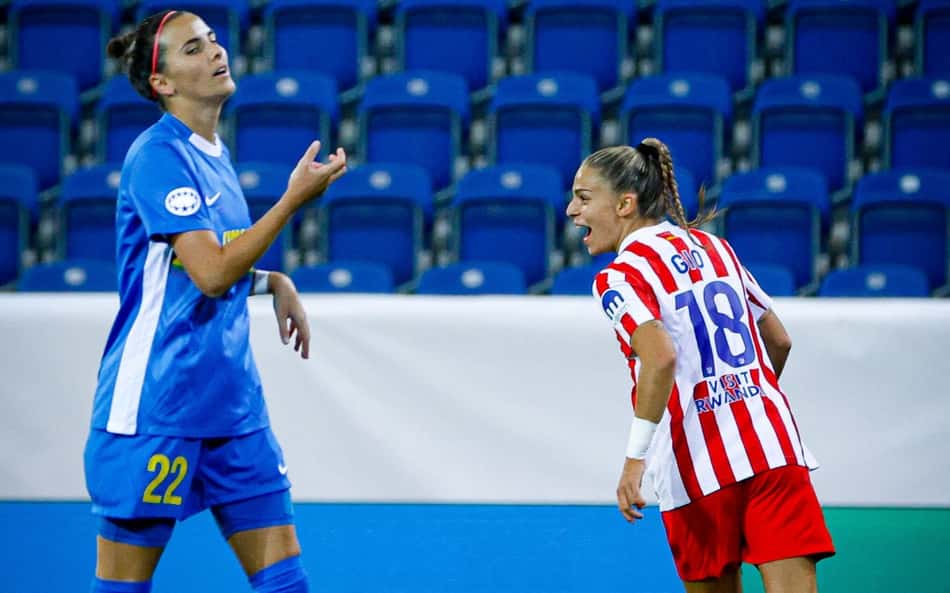 Pela Champions League Feminina, o Atlético de Madrid goleou o St. Potten por 6 a 0 (Foto: Reprodução/Atlético de Madrid)