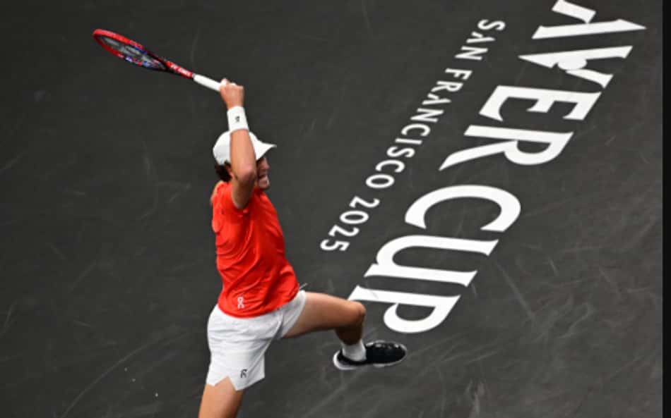 João Fonseca em ação na Laver Cup (Divulgação)