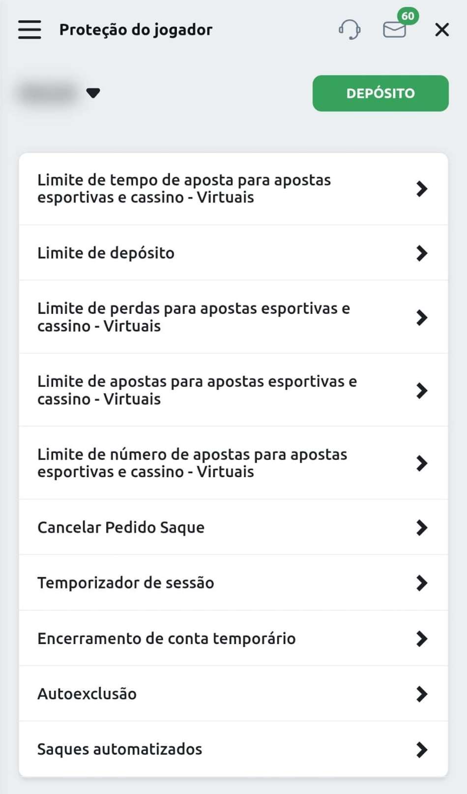 Captura de tela com ferramentas de jogo responsável da Betano para iniciantes.