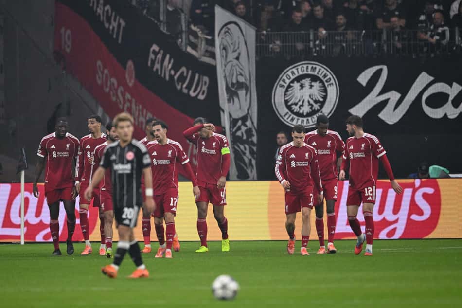 Pela Champions League, o Liverpool derrotou o Frankfurt por 3 a 1 (Foto: Kirill KUDRYAVTSEV / AFP)