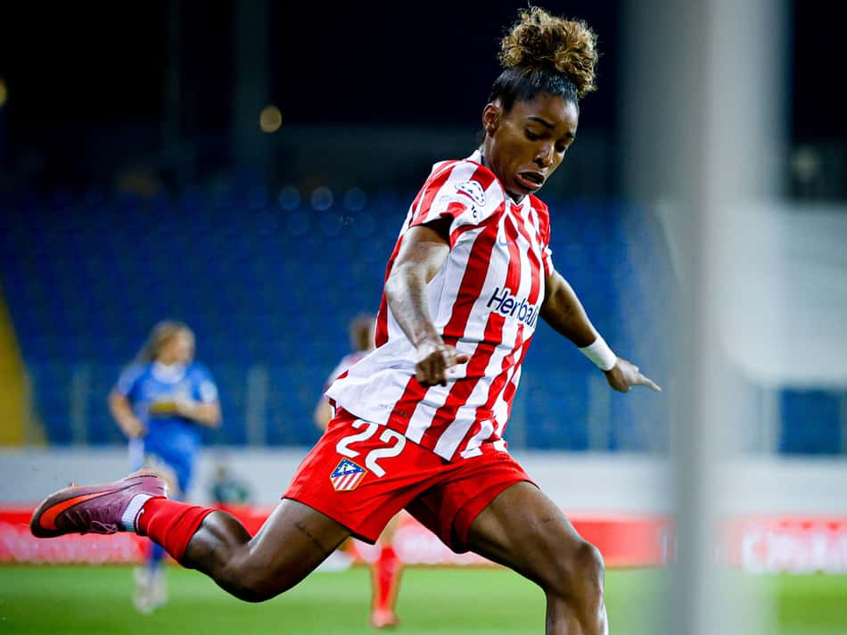 Pela Champions League Feminina, o Atlético de Madrid goleou o St. Potten por 6 a 0 (Foto: Reprodução/Atlético de Madrid)