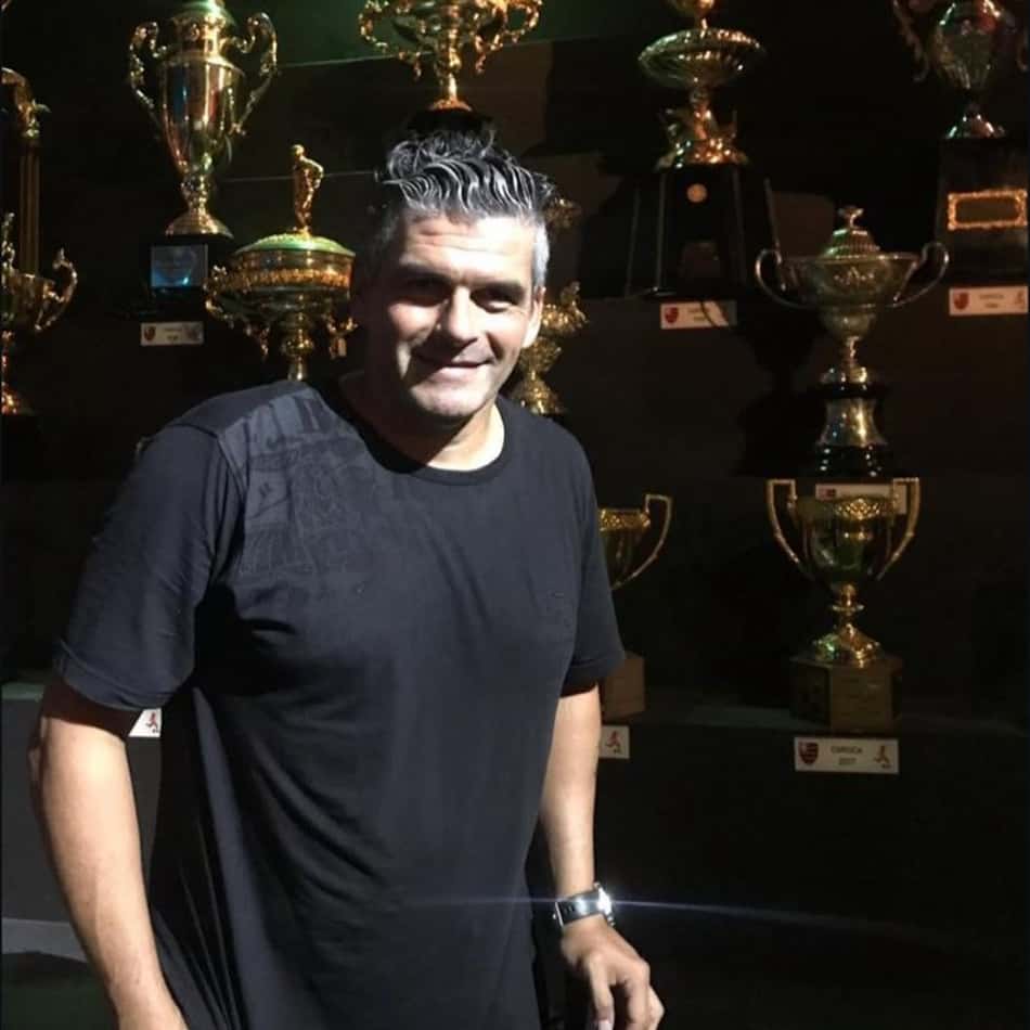 Mancuso no museu do Flamengo (Foto: Reprodução)