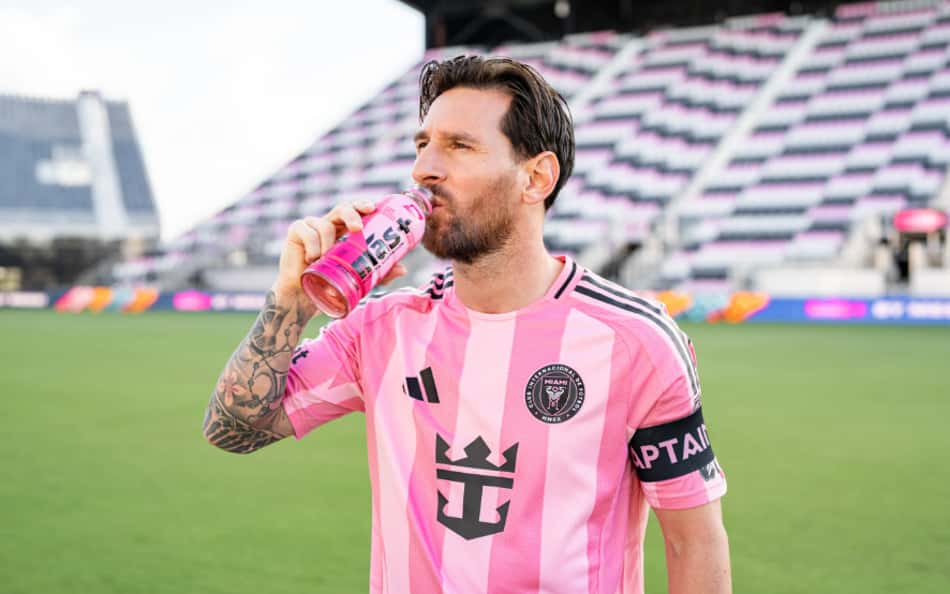 A marca de bebidas Más+, que pertence e Messi, é a nova patrocinadora do Inter Miami