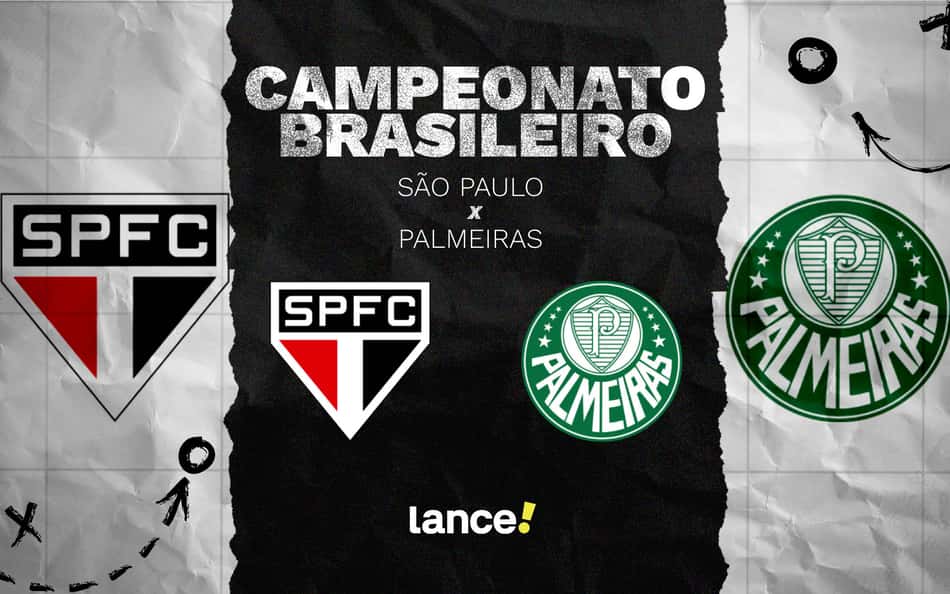 São Paulo e Palmeiras se enfrentam pelo Brasileirão (Foto: Arte/ Lance!)